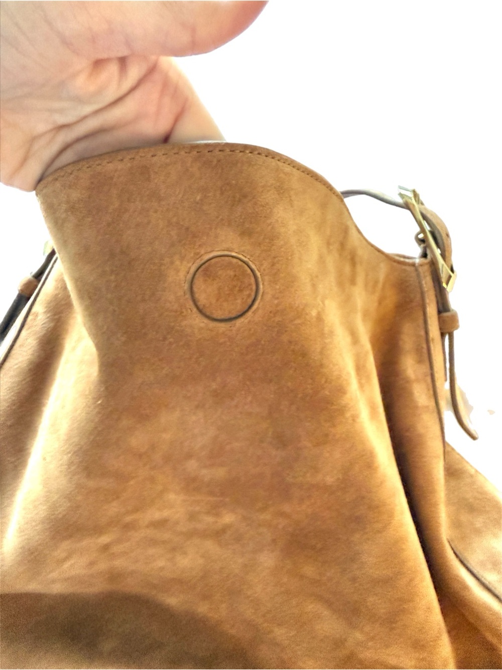 J Crew Camel Color Suede Shoulder Bag - Picture 7 of 10